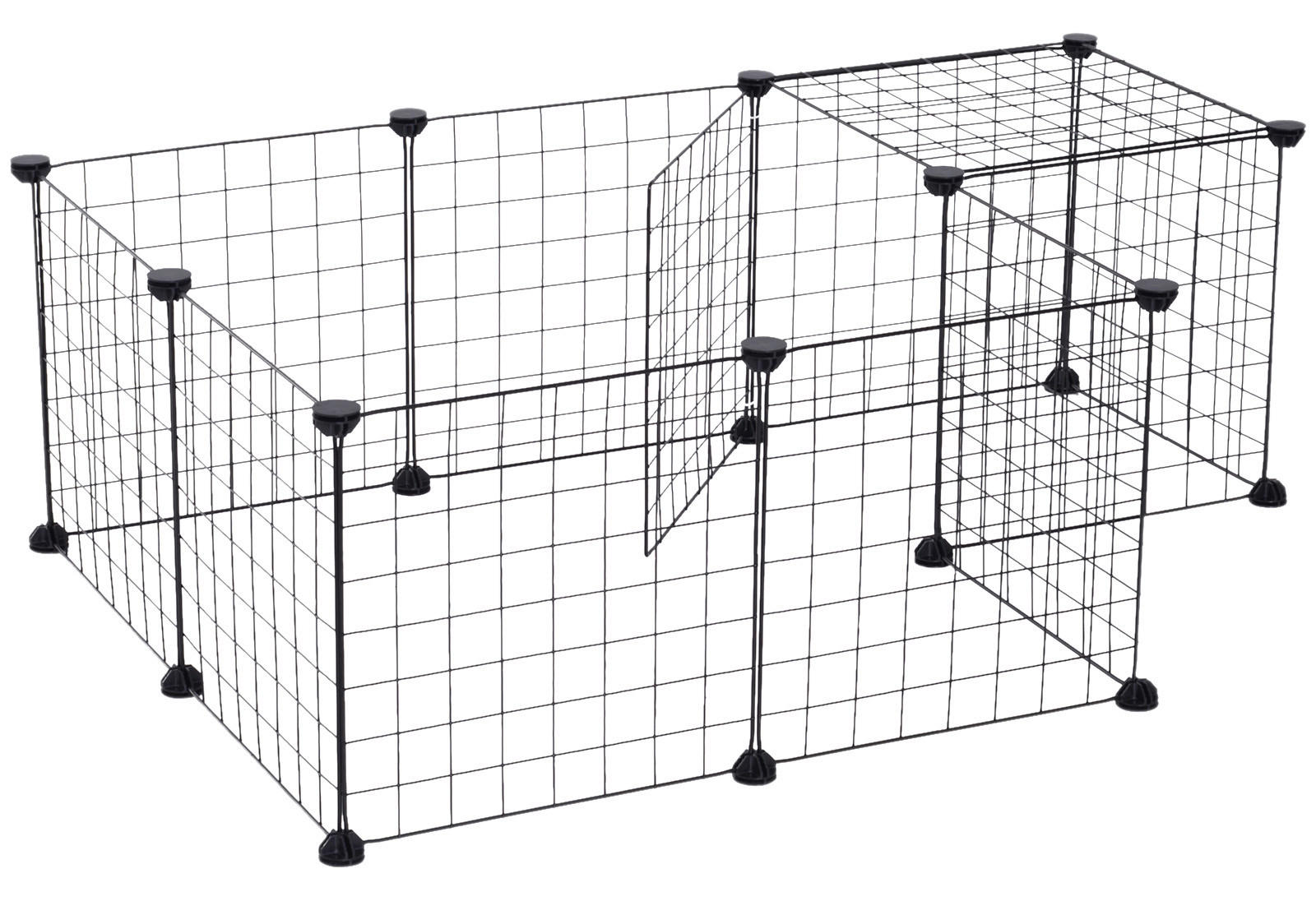 PawHut Freigehege schwarz Metall B/H/L: ca. 73x36x106 cm Freigehege - schwarz (106,00/73,00/36,00cm) - PawHut
