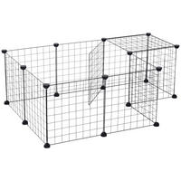 PawHut Freigehege schwarz Metall B/H/L: ca. 73x36x106 cm Freigehege - schwarz (106,00/73,00/36,00cm) - PawHut