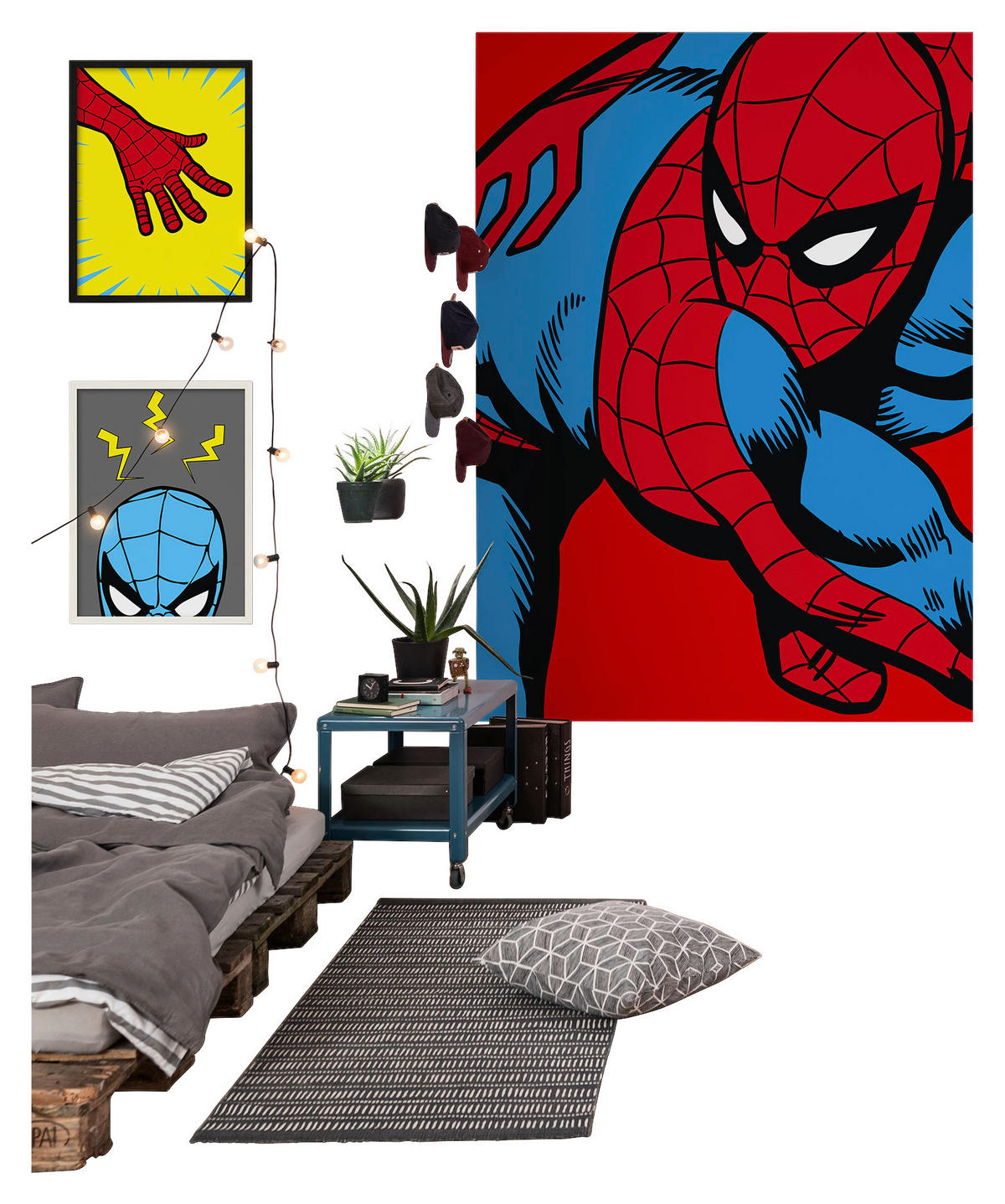 Komar Fototapete Marvel PowerUp Spider-Man Watchout Spiderman B/L: ca. 200x250 cm Marvel PowerUp Spider-Man Watchout - (200,00/250,00cm) - Komar