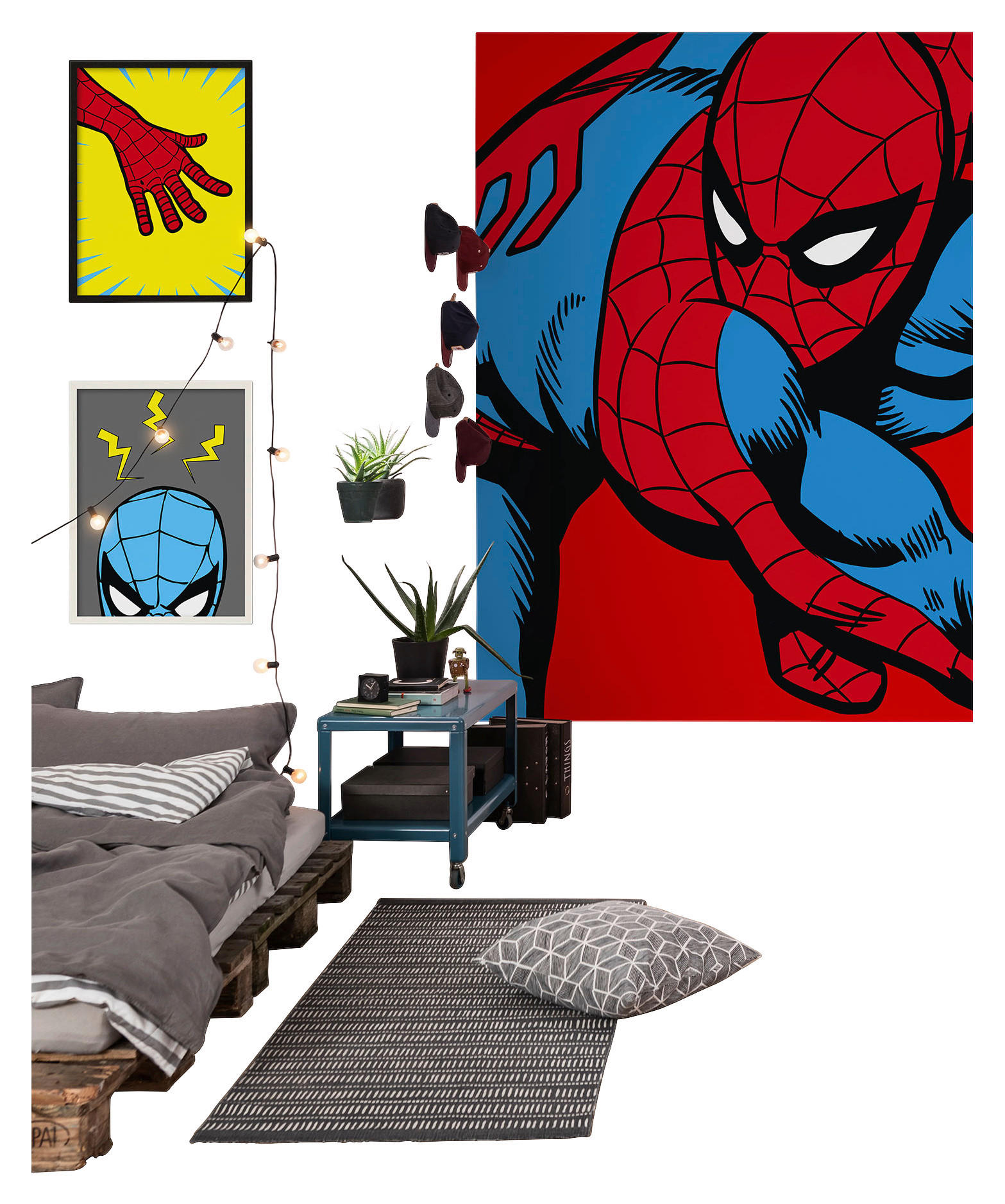 Komar Vliestapete »Marvel PowerUp Spider-Man Watchout«, 200x250 cm (Breite günstig online kaufen