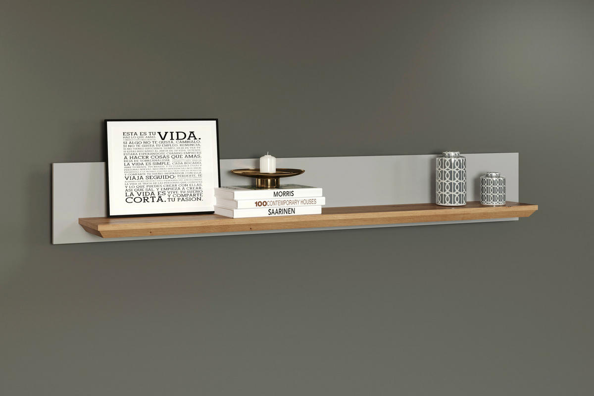 Wandboard Landside Lichtgrau Eiche Artisan Nachbildung B/H/T: ca. 153x22x22 cm Landside - Lichtgrau/Eiche (153,00/22,00/22,00cm) - Trendteam