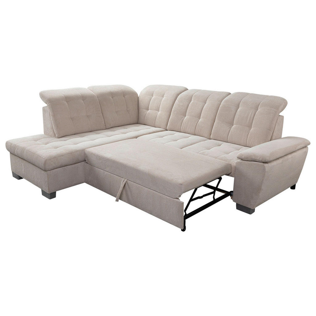 Thumbnail - Ecksofa Bastia creme Microfaser B/H/T: ca. 260x105x214 cm