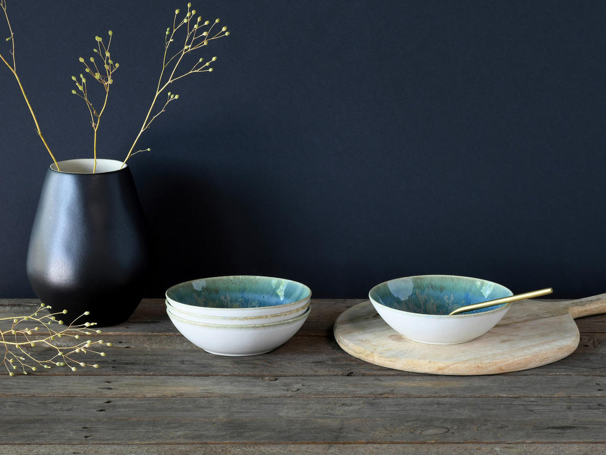 CreaTable Schalen-Set Yuki multicolor Steinzeug D: ca. 17 cm Yuki - multicolor (17,00cm) - CreaTable
