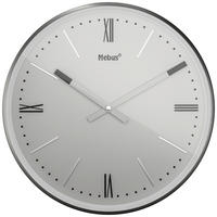 Mebus Wanduhr anthrazit D: ca. 25 cm Wanduhr_Funk - anthrazit/silber (25,00cm) - Mebus