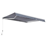 Gelenkarmmarkise grau B/L: ca. 400x300 cm Alu_Gelenkarm-Markise - grau (400,00/300,00cm) - Outsunny