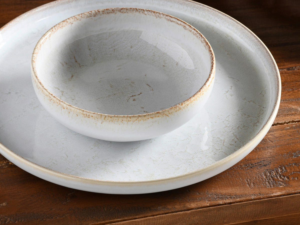 CreaTable Tafelservice Uno weiß Steinzeug 12 tlg. Uno - weiß - CreaTable