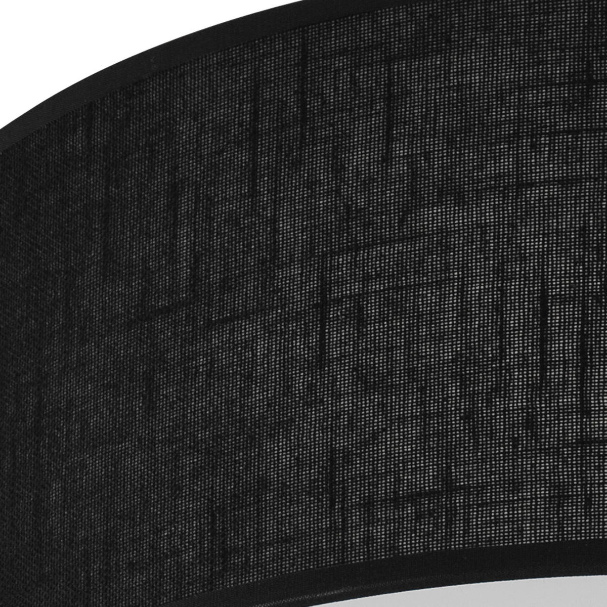 Lamkur Deckenleuchte VIVIAN 48444 schwarz Kunststoff PVC Textil H/L: ca. 13x35 cm E27 1 Brennstellen Vivian - schwarz (35,00cm) - Lamkur
