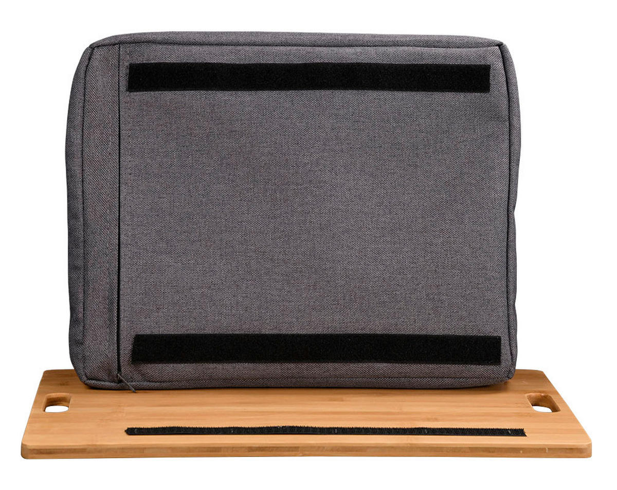 Kesper Knietablett natur Bambus B/H/L: ca. 31x8x45 cm Knietablett_mit_2_Griffen - natur/grauschwarz (45,00/31,00/8,00cm) - Kesper
