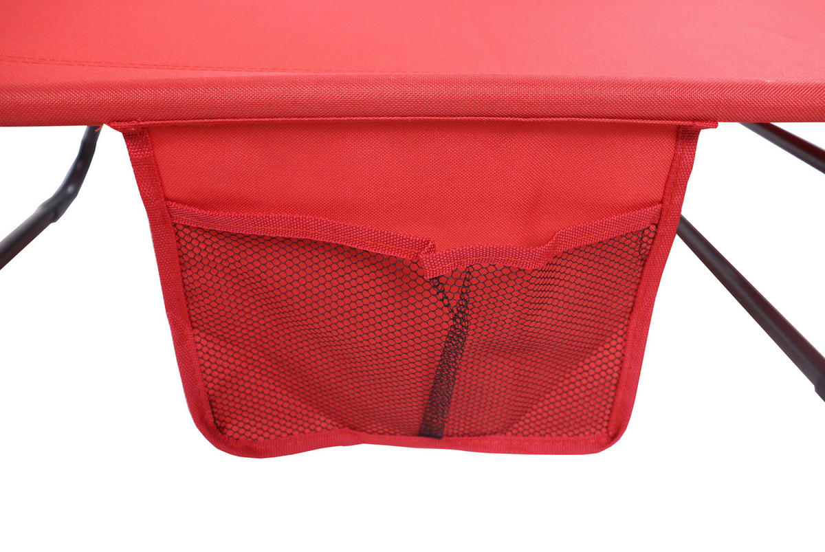 VCM Sonnenliege Bindox rot Stahl B/H/L: ca. 55x24x185 cm Bindox - rot (185,00/55,00/24,00cm) - VCM