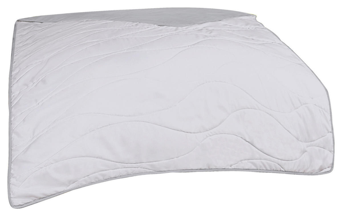 Steppbett Leichtsteppbett silber 135x200cm - offwhite/silber (135,00/200,00cm)