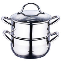 BERGNER Topfset Gourmet silber Edelstahl 3 tlg. Gourmet - silber - BERGNER