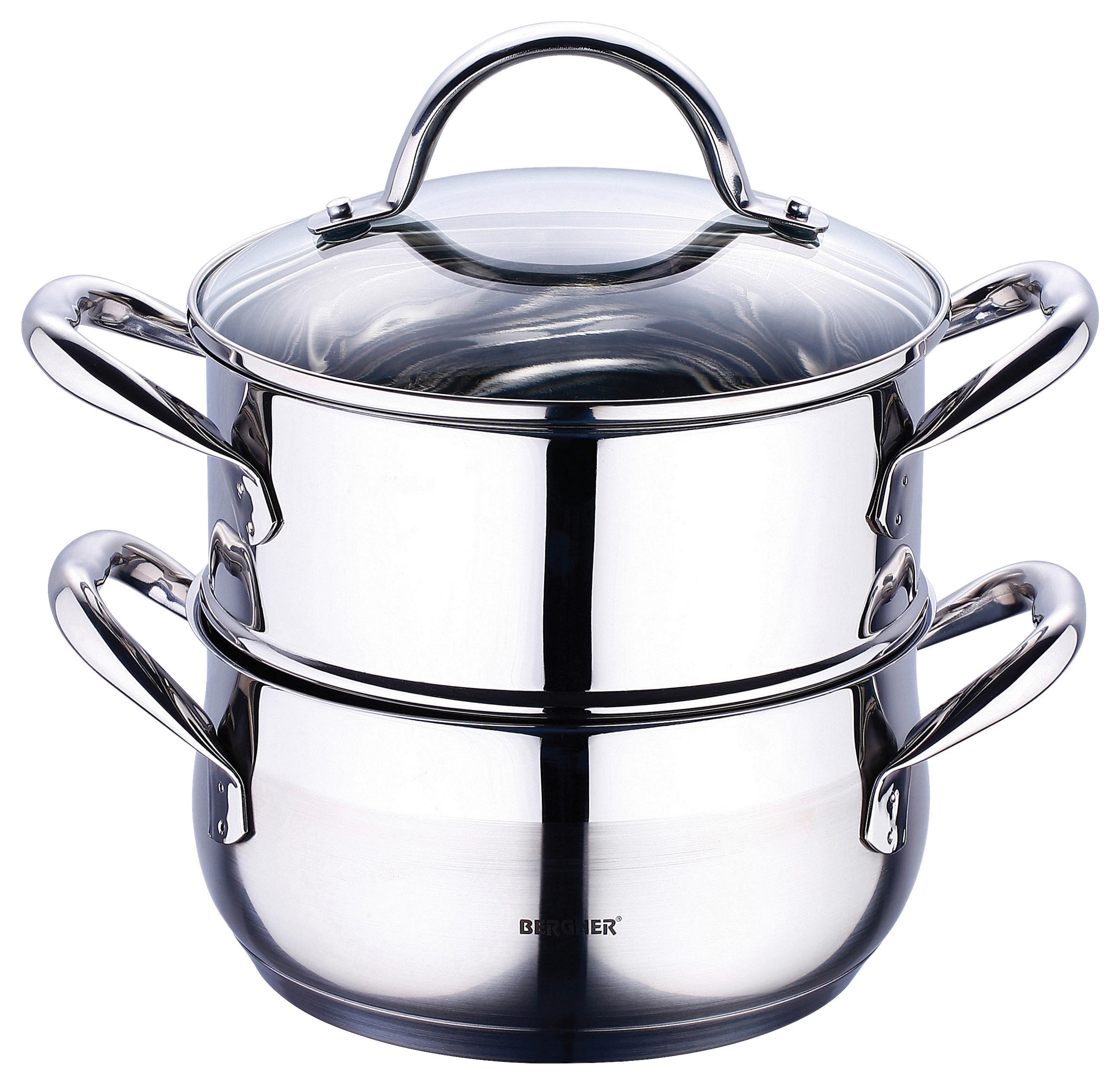 BERGNER Topfset Gourmet silber Edelstahl 3 tlg. günstig online kaufen