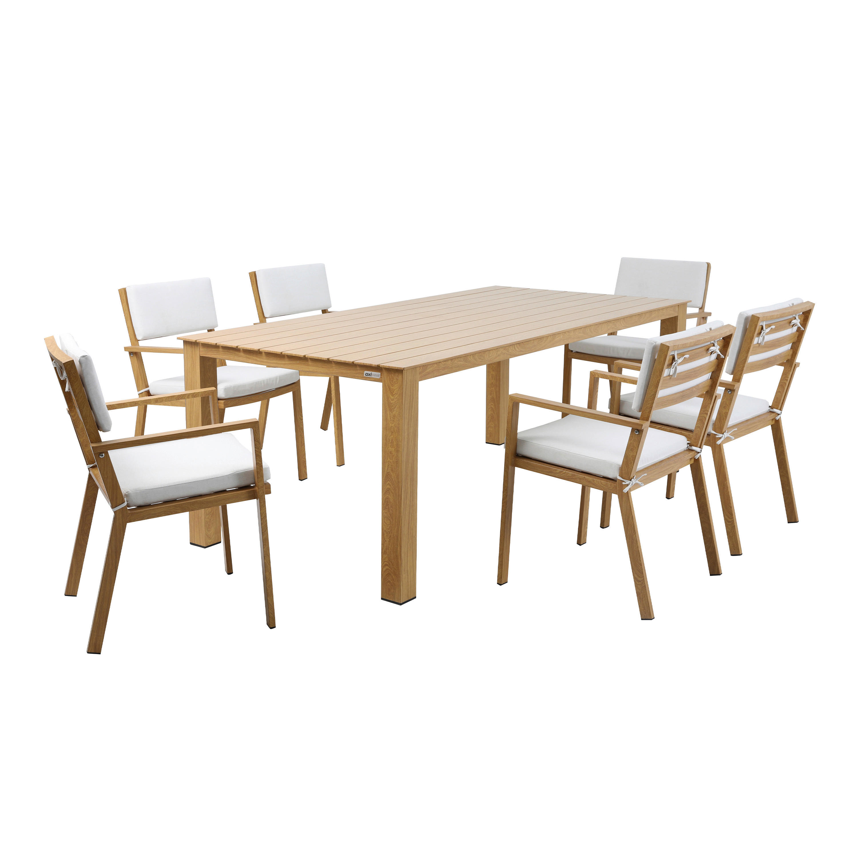 AXI Outdoor Living Gartensitzgruppe Jada creme Metall B/H/L: ca. 220x84,5x99,5 cm Jada - braun/creme (99,50/220,00/84,50cm) - AXI Outdoor Living