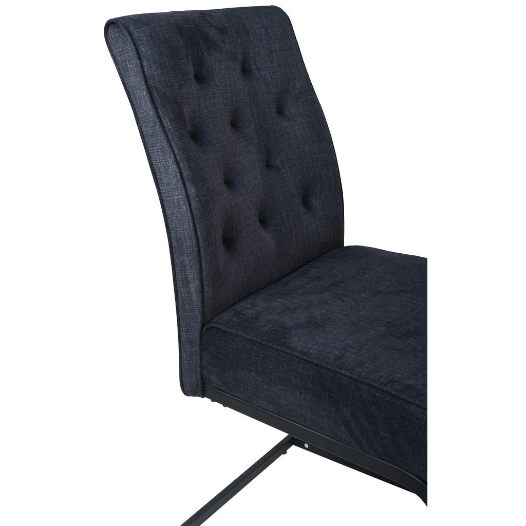 Thumbnail - Schwingstuhl Canberra anthrazit schwarz Samtoptik Metall