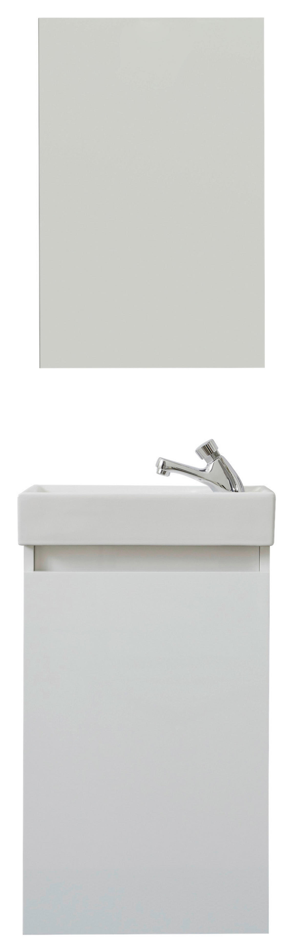 Badezimmer-Set Champ weiß matt B/H/T: ca. 40x68x22 cm Champ - weiß (40,00/68,00/22,00cm) - Trendteam