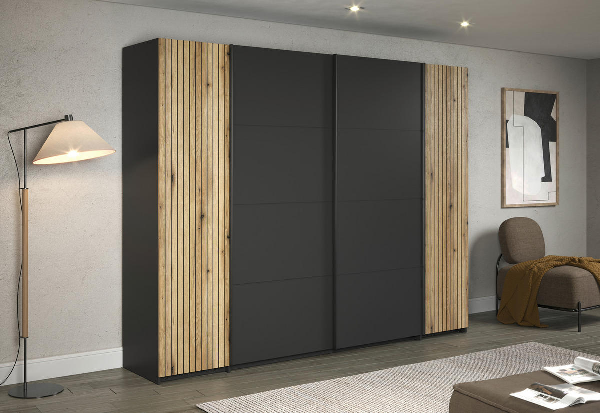 Kleiderschrank Esteban anthrazit B/H/T: ca. 270x210x60 cm Esteban - anthrazit (270,00/210,00/60,00cm)
