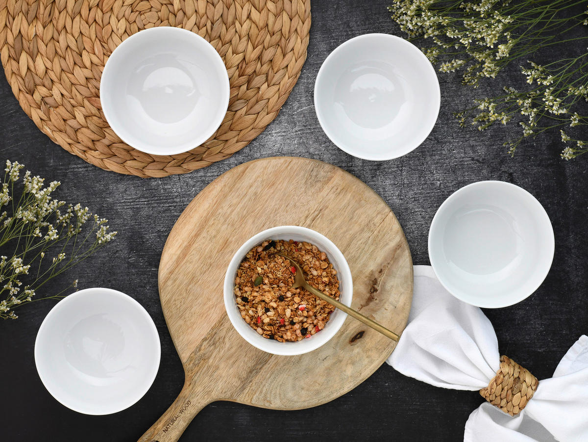 CreaTable Mehrzweckschalen Luna weiß Porzellan Luna - weiß - CreaTable