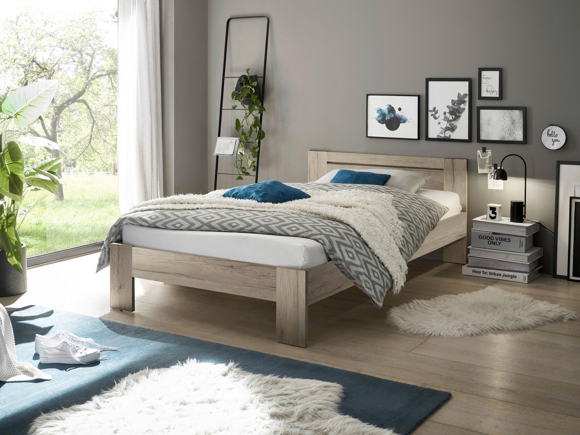 Futonbett Cannes Eiche San-Remo Nachbildung Liegefläche B/L: ca. 120x200 cm Cannes - Eiche (125,00/71,00/204,00cm)