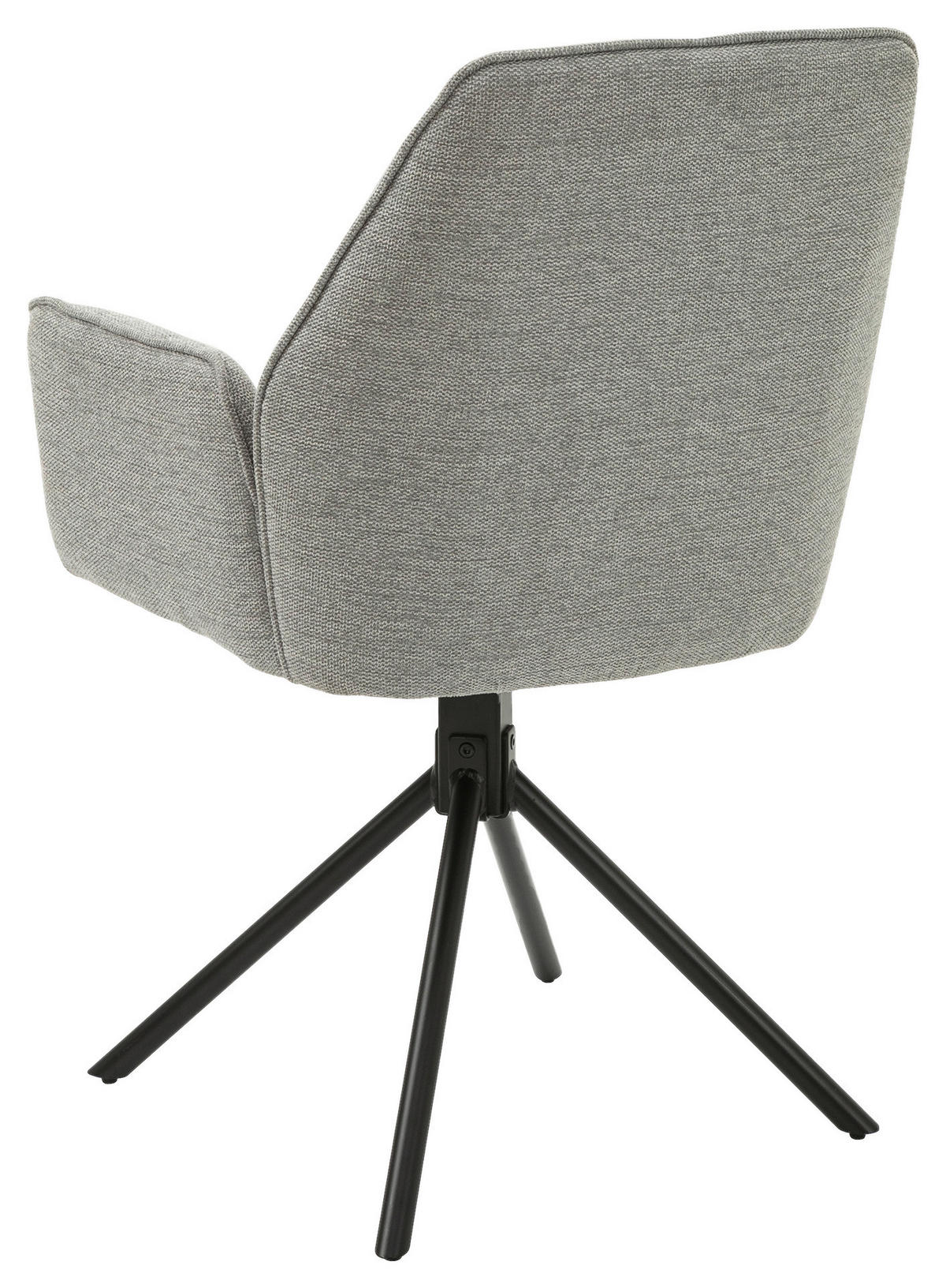 Stuhl BLAIR 2er-Set hellgrau schwarz Webstoff Metall B/H/T: ca. 57x89x61 cm BLAIR 2er-Set - hellgrau/schwarz (57,00/89,00/61,00cm) - byLIVING