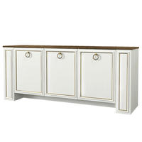Sideboard Sansa weiß walnuss Nachbildung B/H/T: ca. 180x76x45 cm Sansa - weiß/walnuss (180,00/76,00/45,00cm) - moebel17