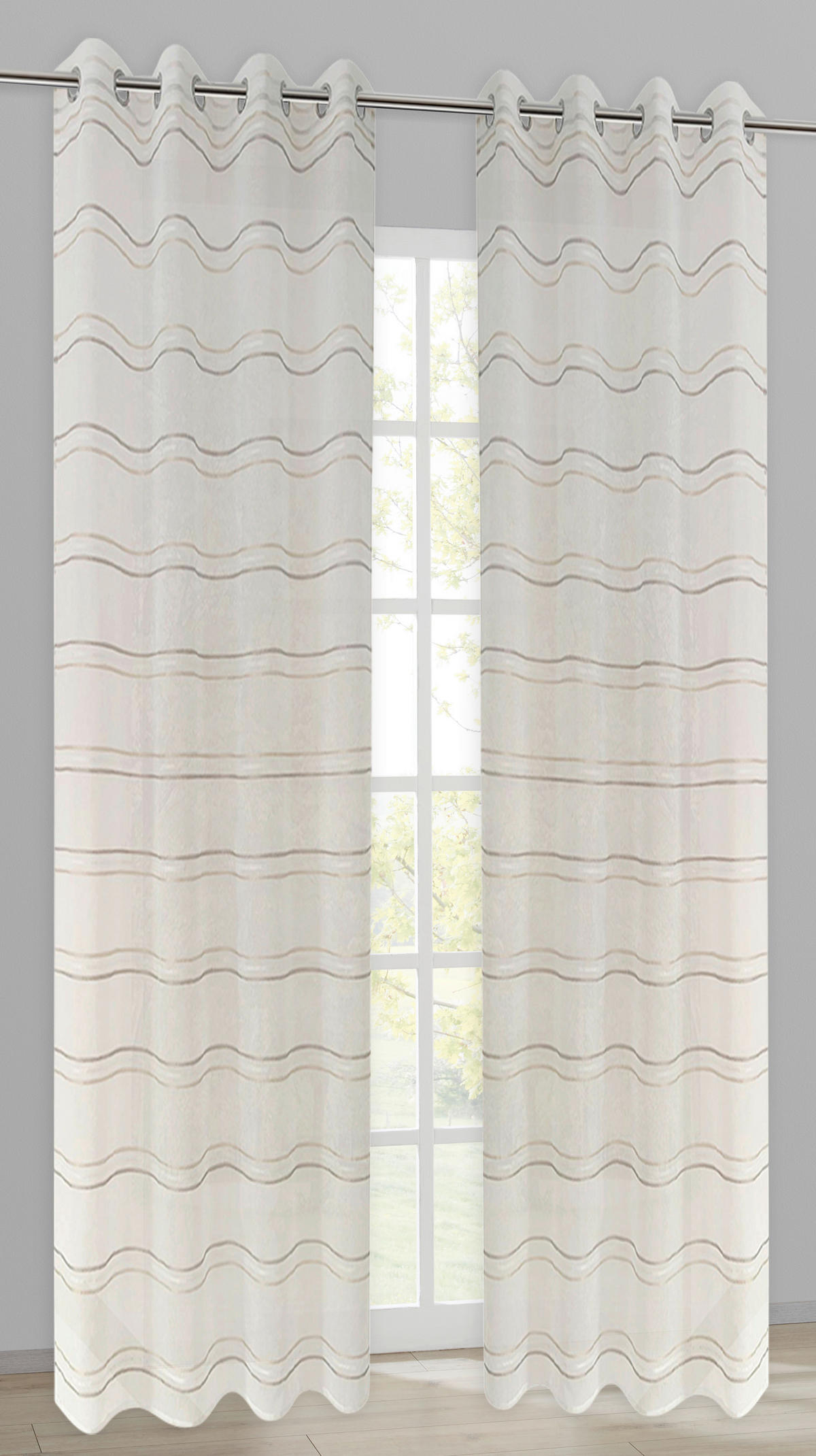 Ösenvorhang Bamberg natur B/L: ca. 140x245 cm Bamberg - natur (140,00/245,00cm)