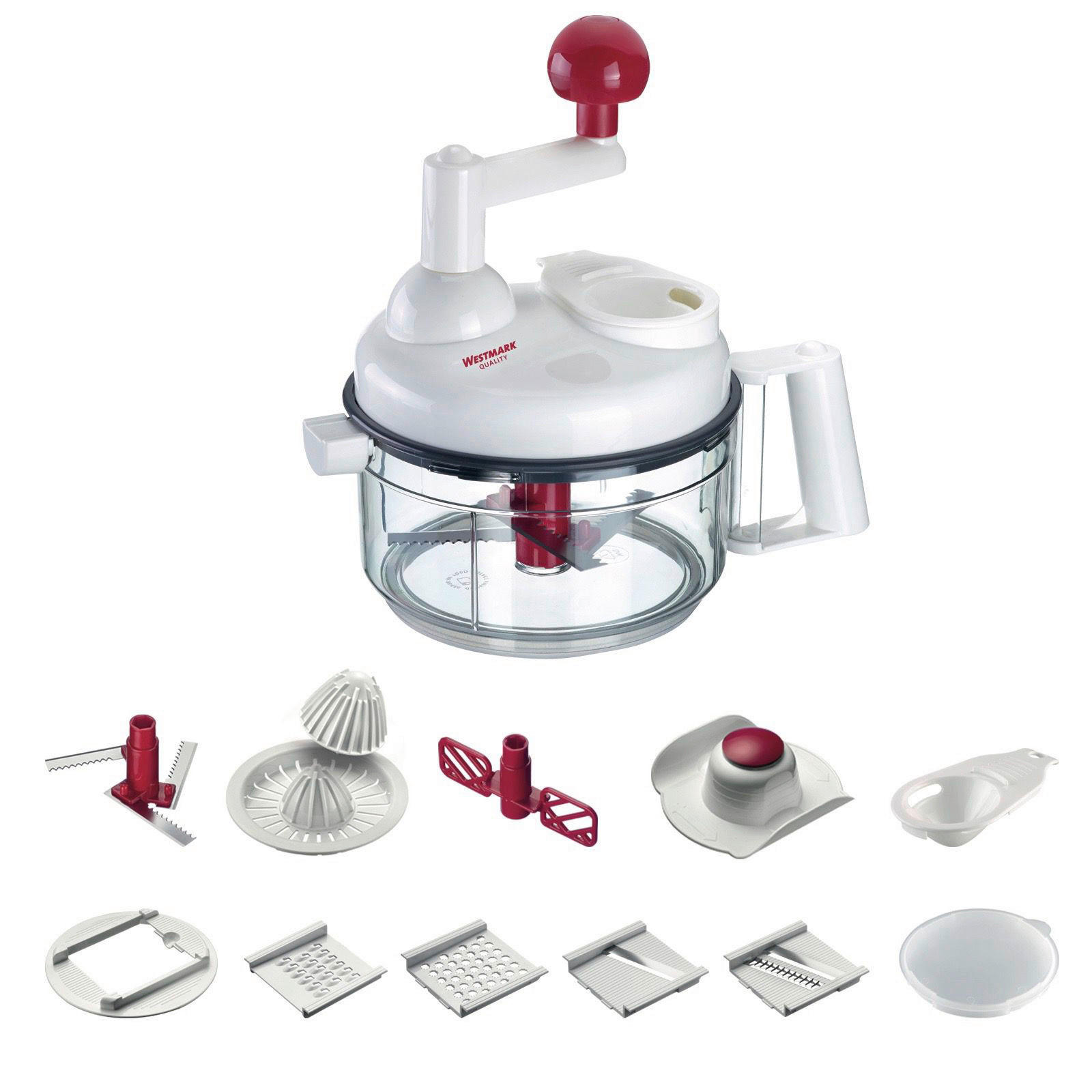 Westmark Zerkleiner weiß Kunststoff Multi Kulti 9in1 - weiß - Westmark
