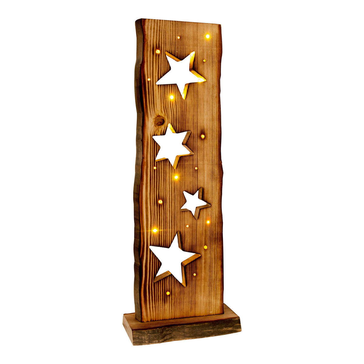 Näve Leuchten LED-Dekoartikel LED-Holz-Weihnachtsleuchte STERNE - natur (11,00/60,00/21,50cm) - Näve Leuchten
