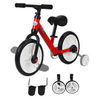 HOMCOM Kinderrad rot B/H/L: ca. 36x54x85 cm Kinderfahrrad_2in1 - rot (85,00/36,00/54,00cm) - HOMCOM