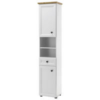 Badhochschrank Toskana weiß Eiche Artisan Nachbildung B/H/T: ca. 41x191x32 cm Toskana - Eiche/weiß (41,00/191,00/32,00cm)