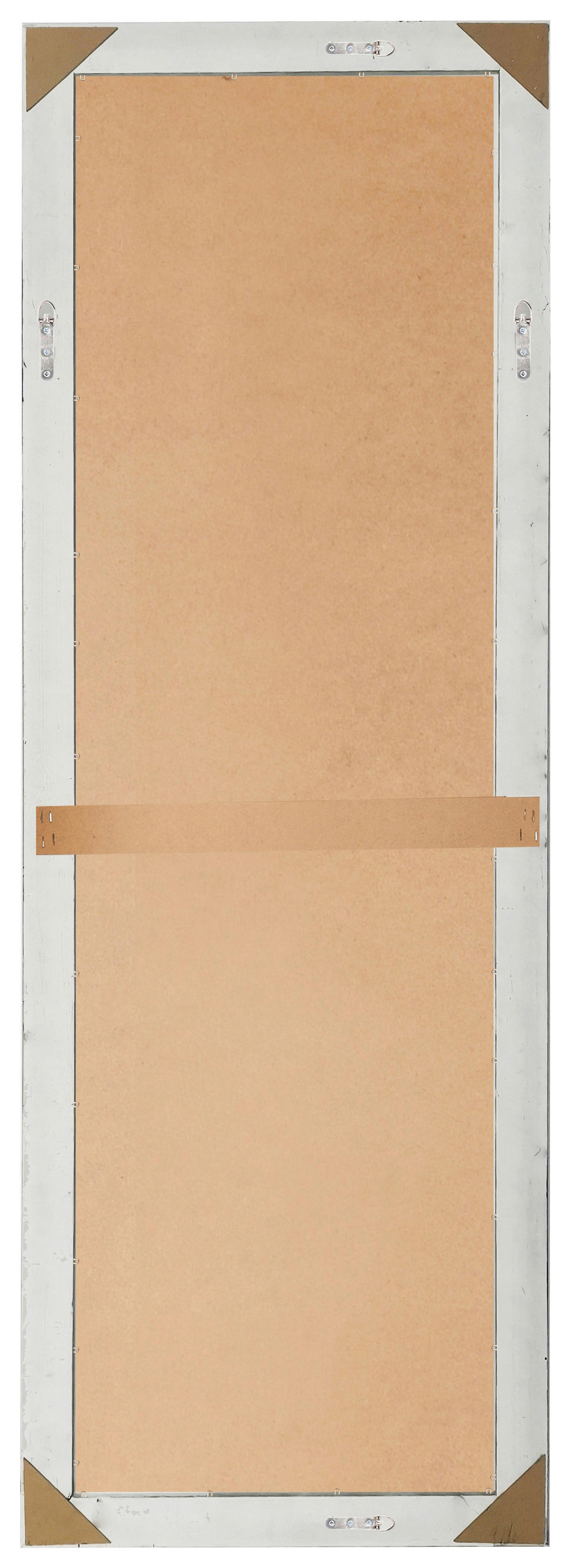 Mirrors&More Rahmenspiegel TANJA schwarz silber Optik B/H/T: ca. 50x150x3,5 cm TANJA - schwarz/silber (50,00/150,00/3,50cm) - Mirrors&More