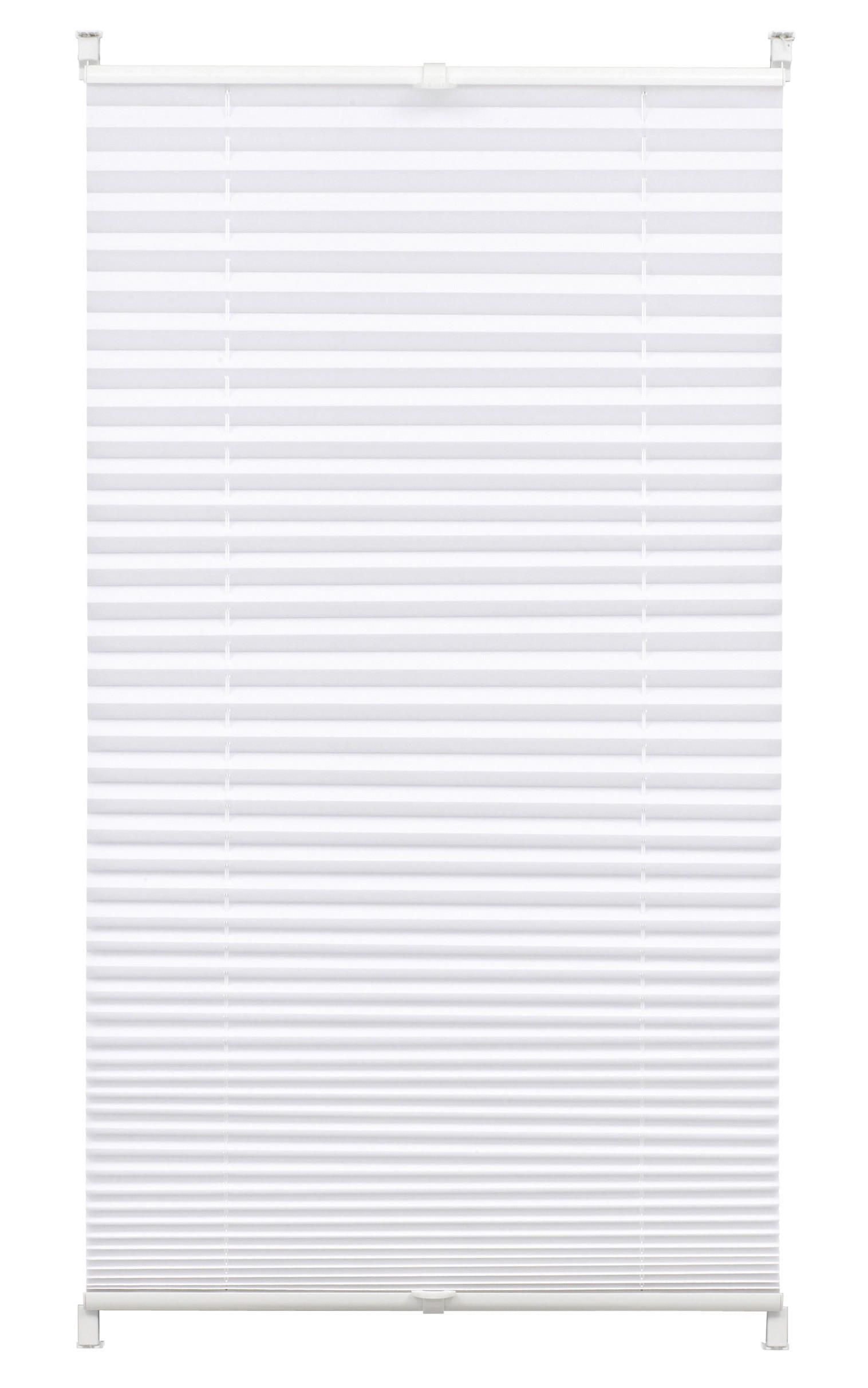 Spannplissee weiß B/L: ca. 40x130 cm Plissee-uni_TL - weiß (40,00/130,00cm) - Boviva
