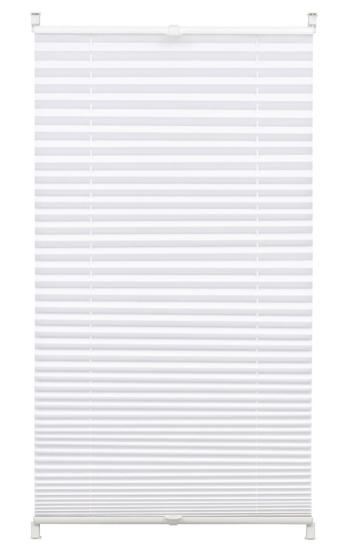 Spannplissee weiß B/L: ca. 80x130 cm Plissee-uni_TL - weiß (80,00/130,00cm) - Boviva