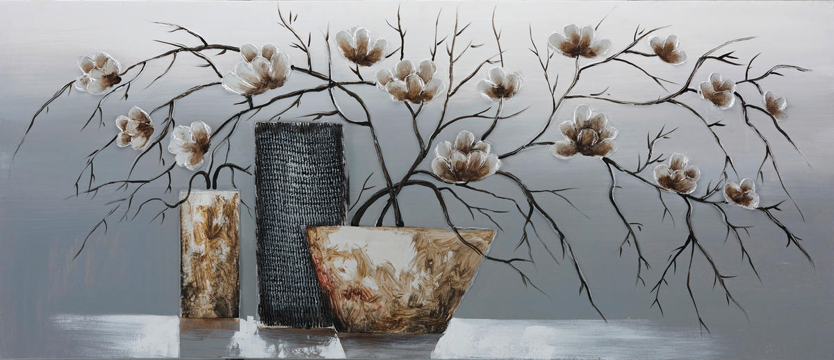 Bönninghoff Ölgemälde Blumen B/H/L: ca. 60x2x140 cm Ölgemälde_handgefertigt - (140,00/60,00/2,00cm) - Bönninghoff