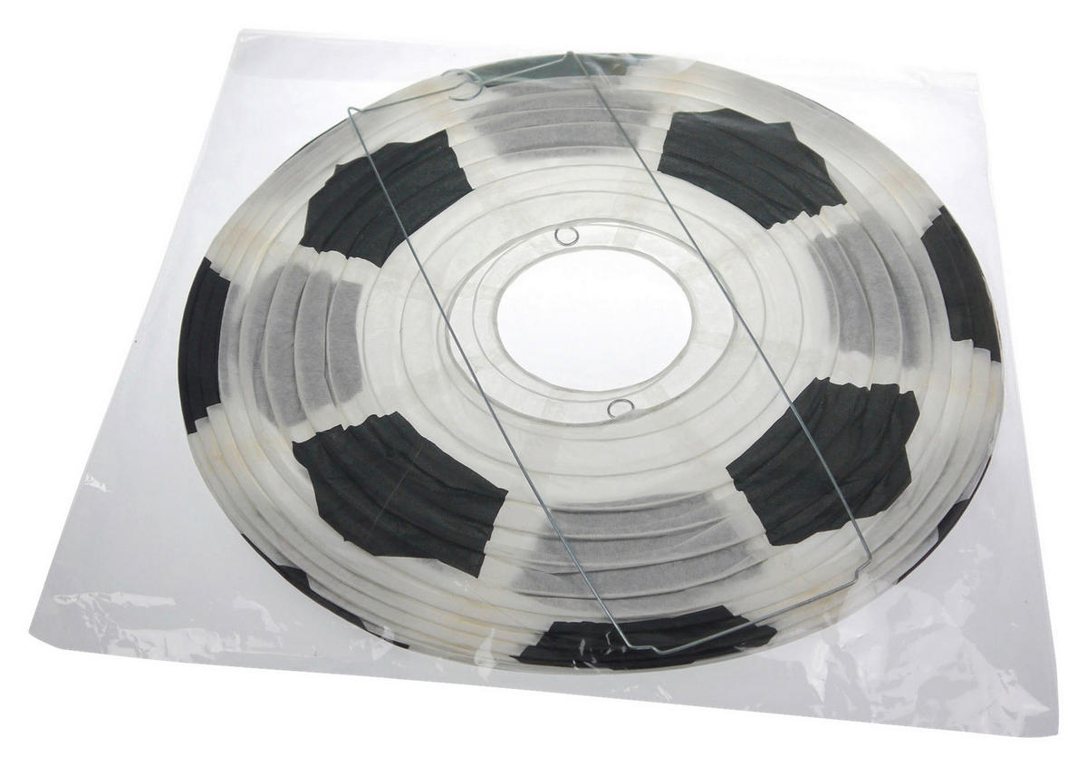 Niermann Pendelleuchte Fußball weiß schwarz Papier D: ca. 40 cm Pendelleuchte_Papierballon_Fußball - weiß/schwarz (40,00cm) - Niermann