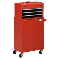 Werkstatt-Zubehör rot B/H/L: ca. 28x46x94 cm Werkzeugwagen - rot (94,00/28,00/46,00cm) - DURHAND
