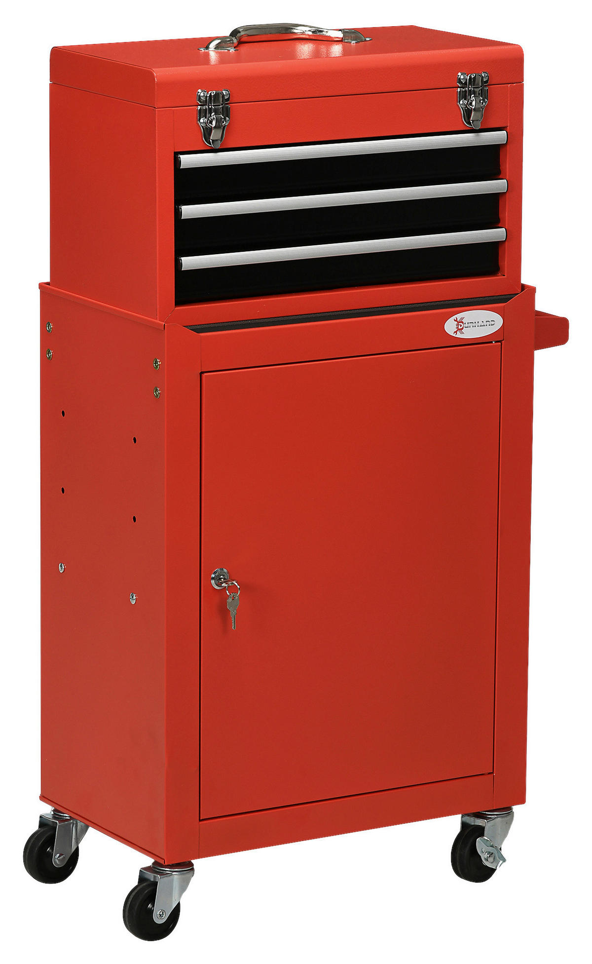 Werkstatt-Zubehör rot B/H/L: ca. 28x46x94 cm Werkzeugwagen - rot (94,00/28,00/46,00cm) - DURHAND