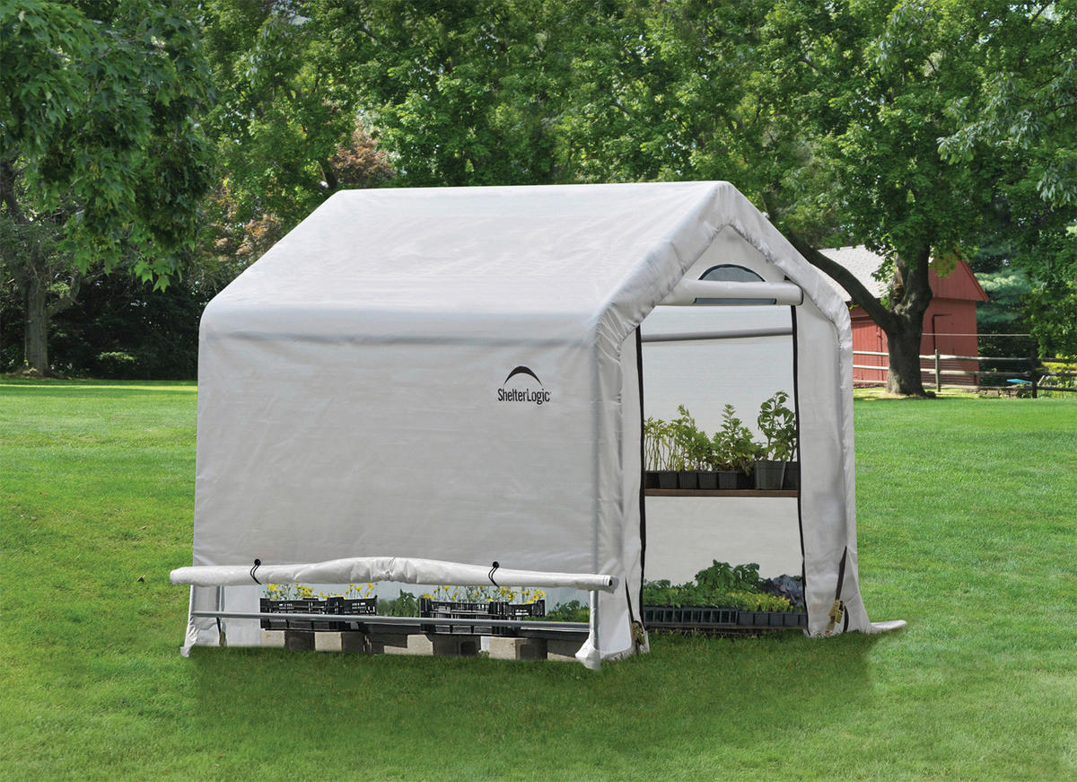 ShelterLogic Gewächshaus 3,24m² B/H/L: ca. 180x180x180 cm 3,24m² - weiß (180,00/180,00/180,00cm) - ShelterLogic