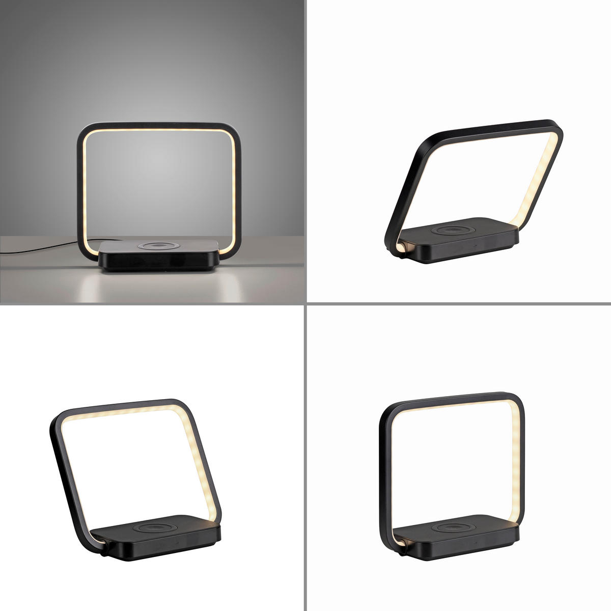 Just Light Tischleuchte schwarz B/H/L: ca. 8x17,5x19,5 cm Tischleuchte_Omari - schwarz (19,50/8,00/17,50cm) - Just Light