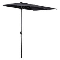 POCOline Sonnenschirm anthrazit Stahl B/L: ca. 140x270 cm Sonnenschirm_halbrund - anthrazit (140,00/270,00cm) - POCOline