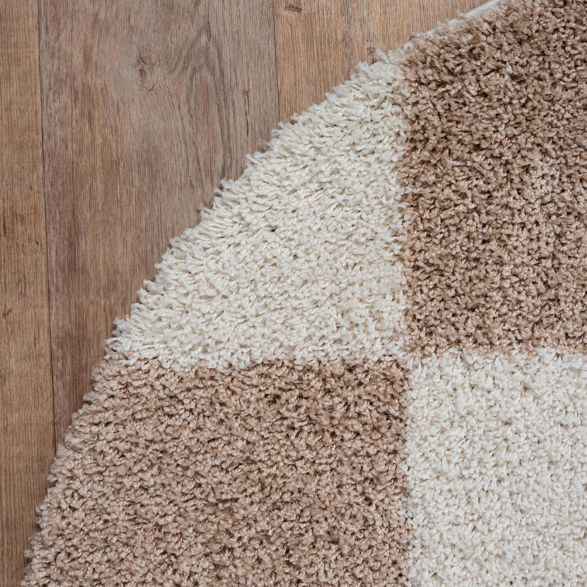Sanat Hochflorteppich MILANO beige B/L: ca. 150x150 cm MILANO - beige (150,00/150,00cm) - Sanat