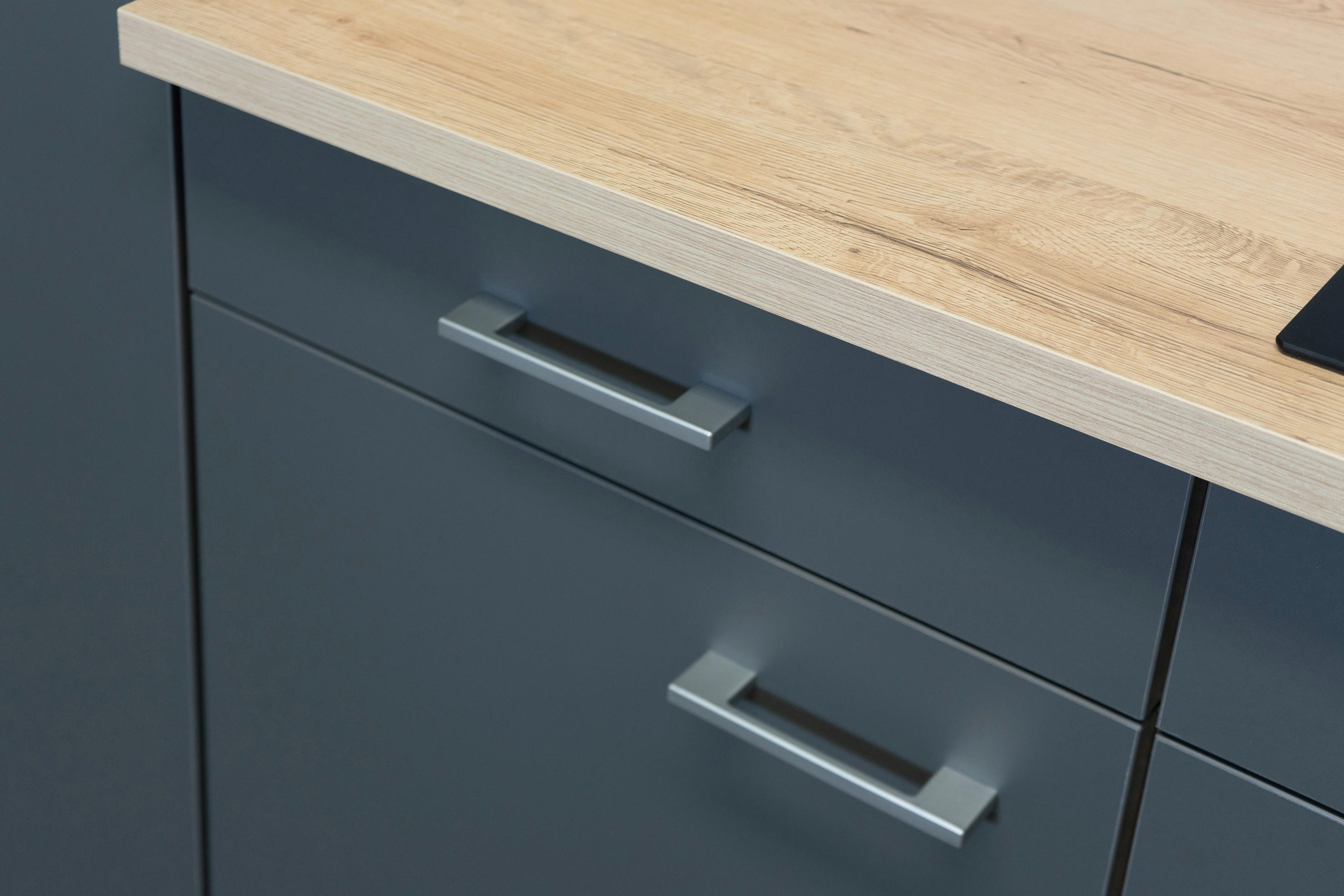 Unterschrank Morena grau matt B/H/T: ca. 40x85x60 cm Morena - Eiche/Basalt (40,00/85,00/60,00cm) - Flex-Well