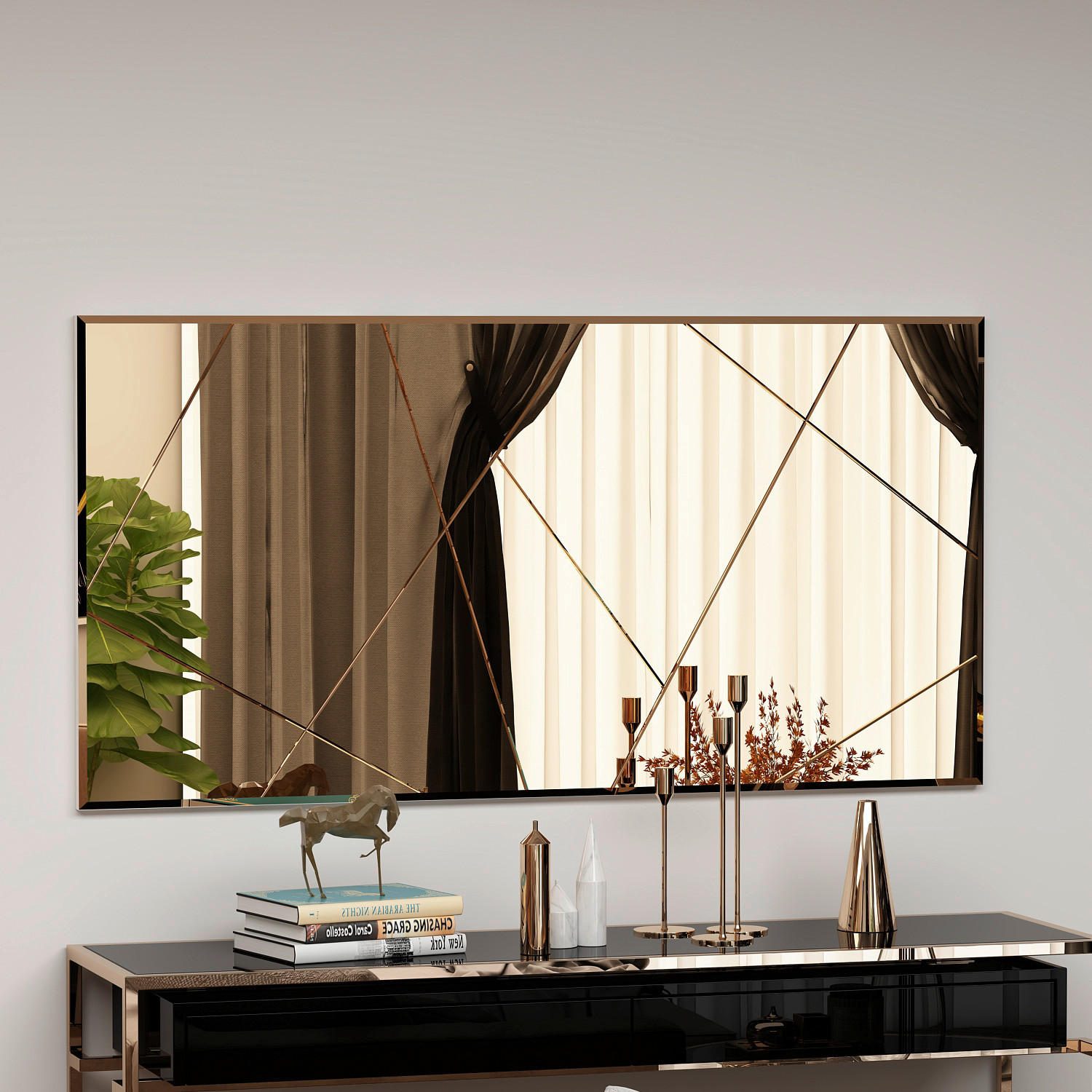Wandspiegel Eilish bronze Glas B/H/T: ca. 120x60x2,2 cm Eilish - bronze (120,00/60,00/2,20cm) - moebel17