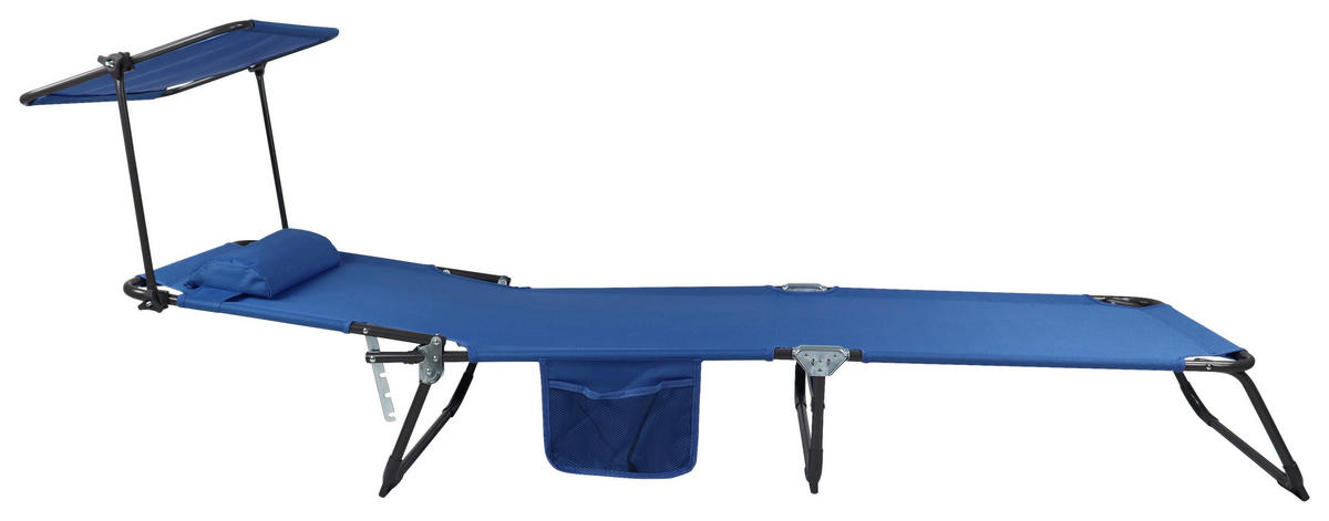 VCM Sonnenliege Bindox blau Stahl B/H/L: ca. 55x24x185 cm Bindox - blau (185,00/55,00/24,00cm) - VCM