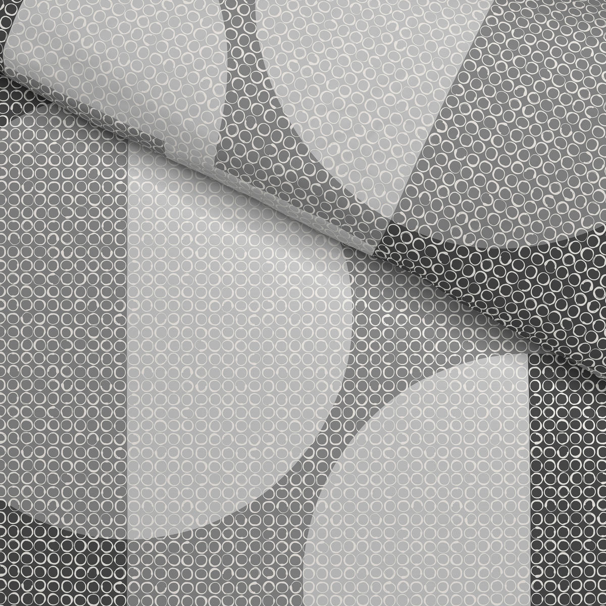 Baumwoll Bettwäsche Cotton touch Bettwäsche_Cotton-Touch Kreise - dunkelgrau (135,00/200,00cm) - Sensation