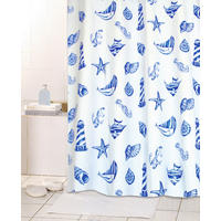 Duschvorhang blau Kunststoff B/L: ca. 180x200 cm Duschvorhang_Marine_ACUS - blau (180,00/200,00cm) - Acus