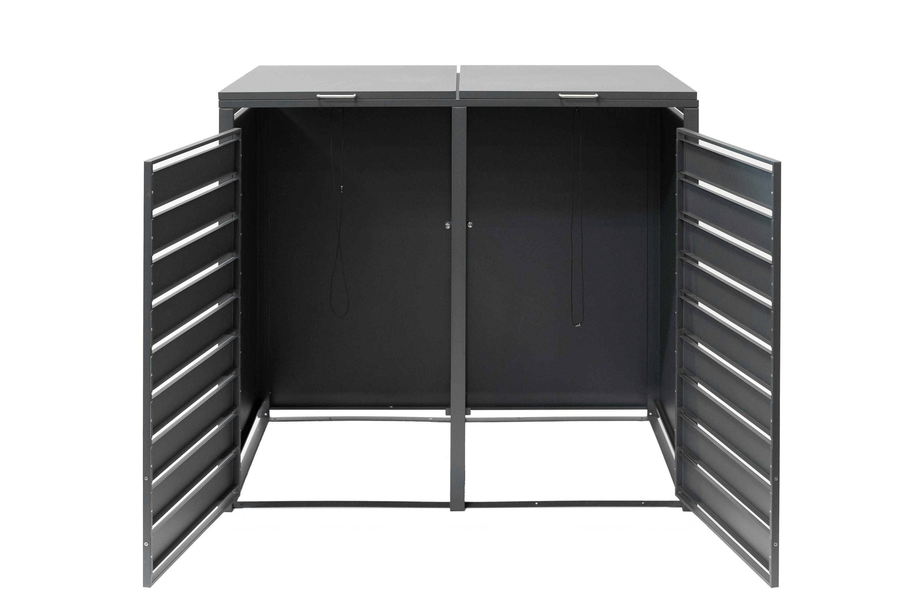 Thumbnail - Westmann Mülltonnenbox 2x 240 Liter anthrazit B/H/T: ca. 132x116x80 cm