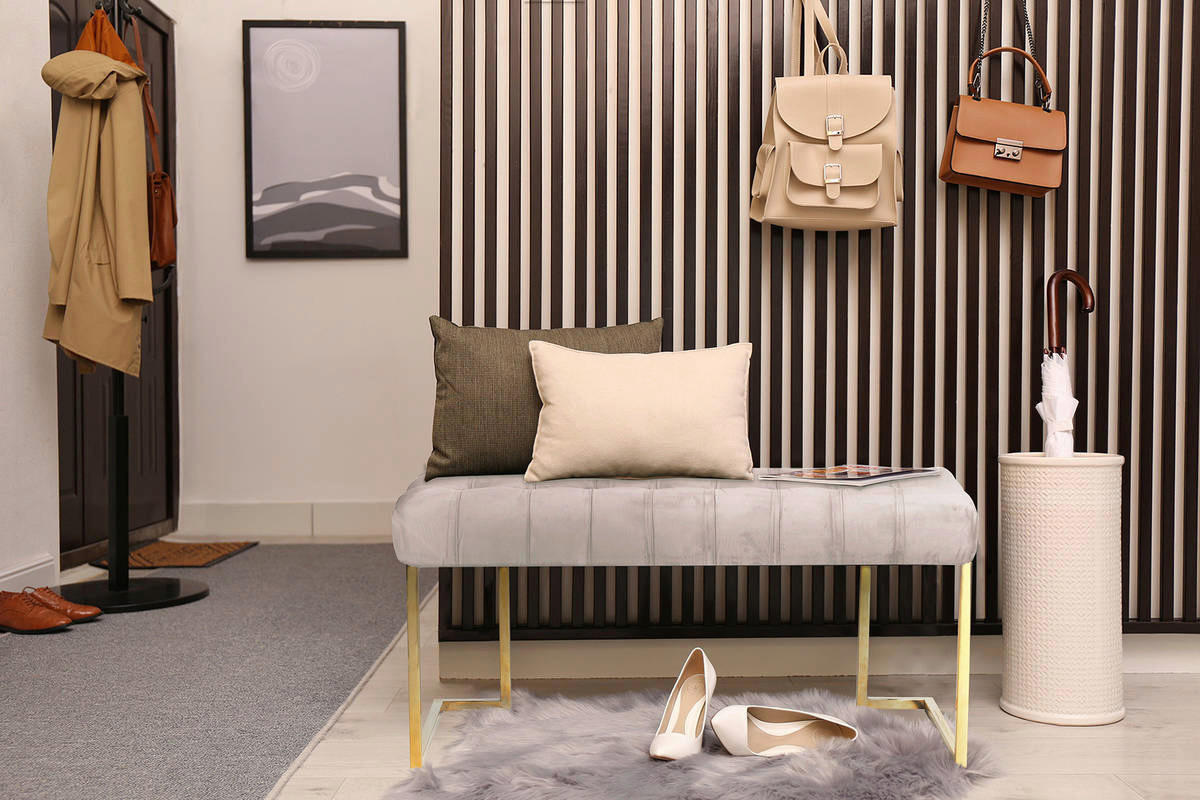 Sitzbank Rare 201 taupe B/H/T: ca. 47x48x100 cm Rare 201 - gold/taupe (47,00/48,00/100,00cm) - 360 Living
