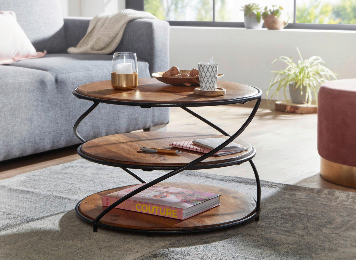 Couchtisch braun B/H/T: ca. 58x40x58 cm Couchtisch - braun (58,00/40,00/58,00cm) - Wohnling