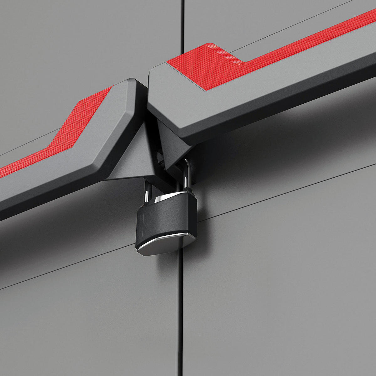 Keter Kunststoffschrank Stilo grau Kunststoff B/H/T: ca. 68x173x39 cm Stilo - rot/schwarz (68,00/173,00/39,00cm) - Keter