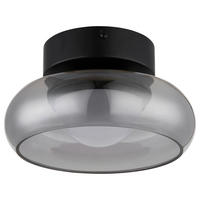 GLOBO Deckenleuchte Deckenleuchte-Carlene - schwarz/Rauch (26,50/26,50/15,50cm) - GLOBO